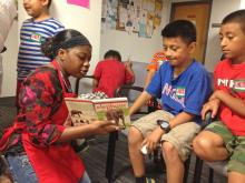 Kids with book