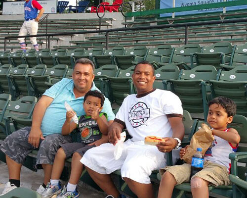 herlivi group photo at baseball game