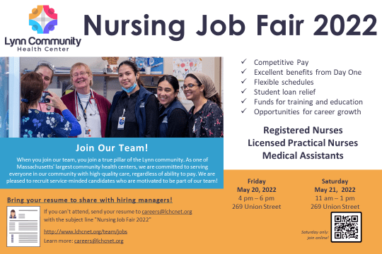 Nursing job fair flyer