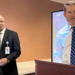 Dr. Kiame Mahaniah, CEO and Congressman Seth Moulton at LCHC Pharmacy Groundbreaking