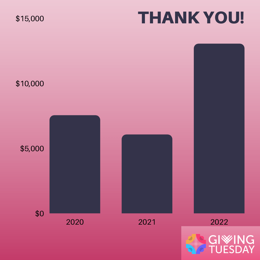 #GivingTuesday: Successful Baby's First Holiday 2022 2 Increased donor chart over the years