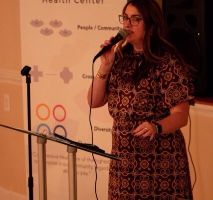 Meaghen speaking at LCHC event