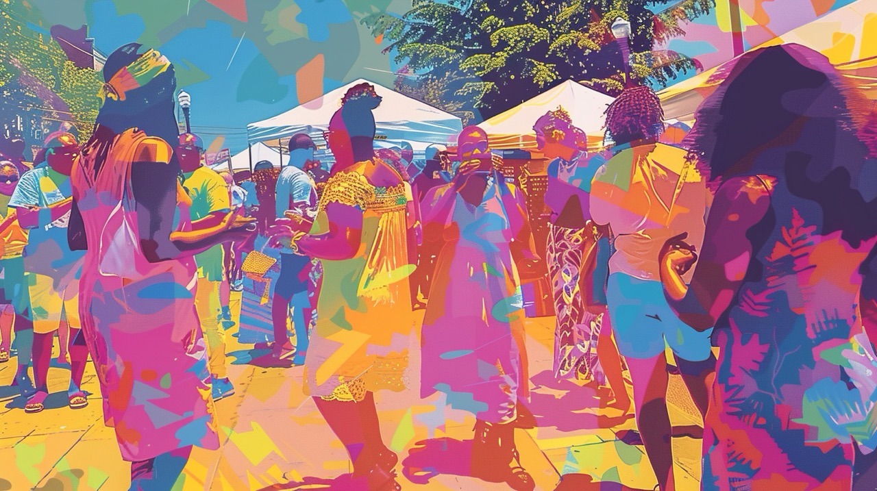 Lynn Immigrant Healthcare Access: A vibrant image of a health fair or cultural gathering.