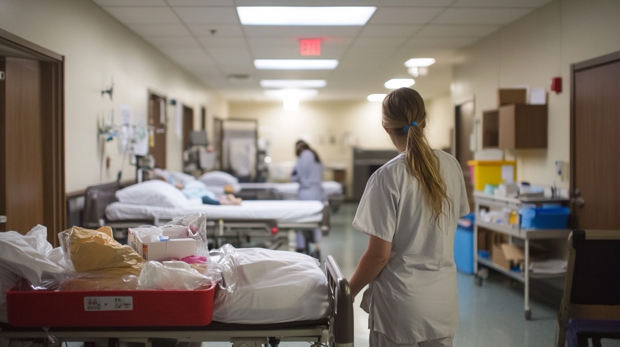 A recuperative care center offering medical aid and essential services to individuals.