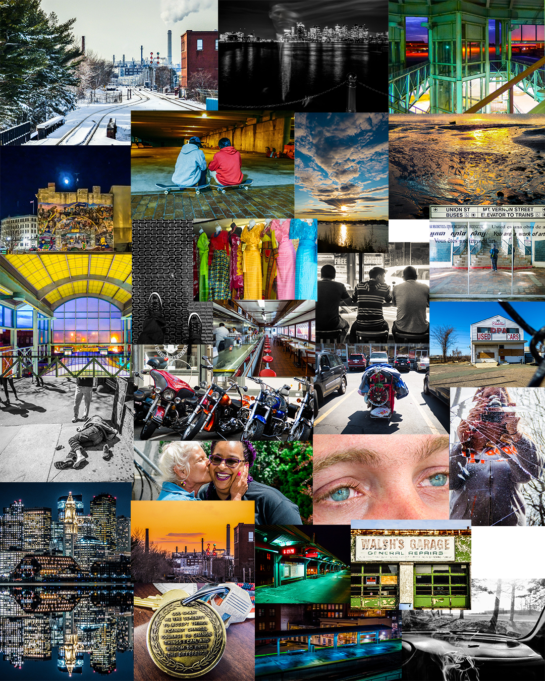 Collage of off the grid artwork
