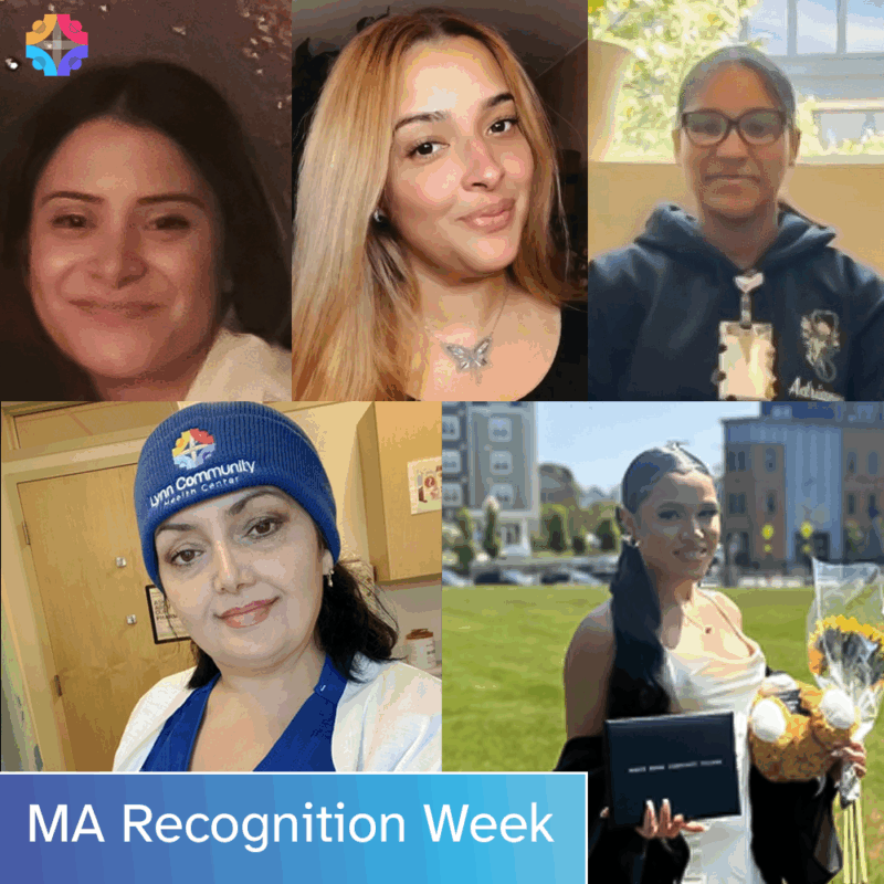 Headshots of five medical assistants