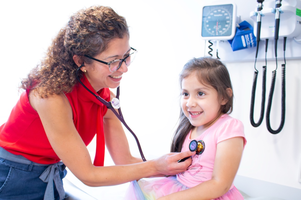 Primary Care 1 Child with primary care doctor at Lynn Community Health Center